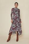 Oasis Hanky Hem Floral Printed Midi Dress thumbnail 1