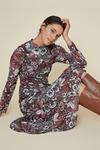 Oasis Hanky Hem Floral Printed Midi Dress thumbnail 2