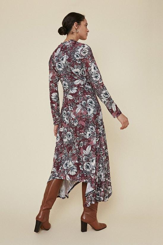 Oasis Hanky Hem Floral Printed Midi Dress 3