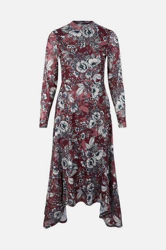 Oasis Hanky Hem Floral Printed Midi Dress 4