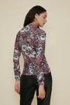 Oasis Floral Printed High Neck Top thumbnail 3