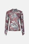 Oasis Floral Printed High Neck Top thumbnail 4
