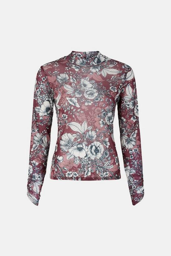 Oasis Floral Printed High Neck Top 4