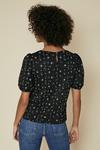 Oasis Textured Floral Printed Puff Sleeve Top thumbnail 3