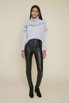 Oasis Seam Front Faux Leather Trousers thumbnail 1