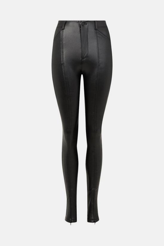 Oasis Seam Front Faux Leather Trousers 4
