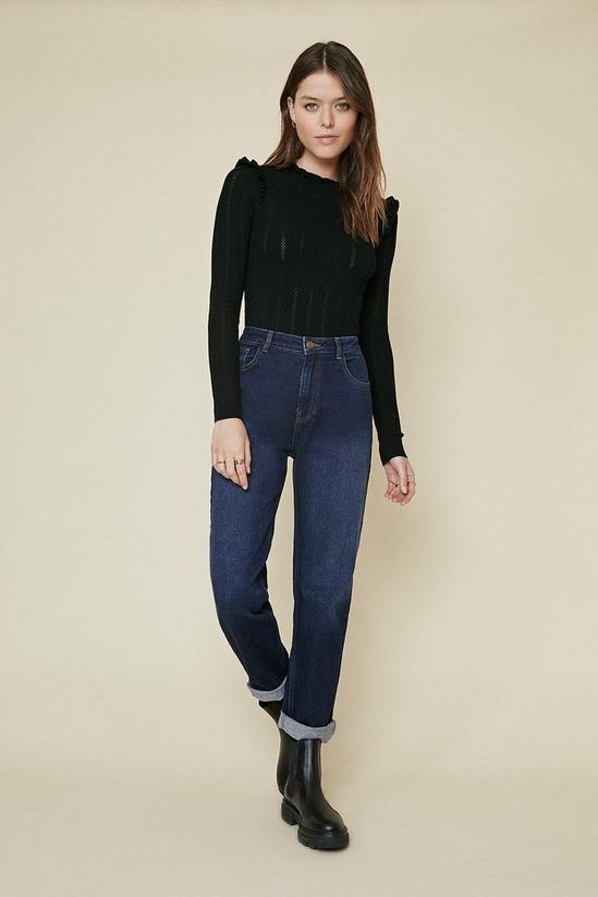 Oasis Pointelle Frill Knit Jumper 2