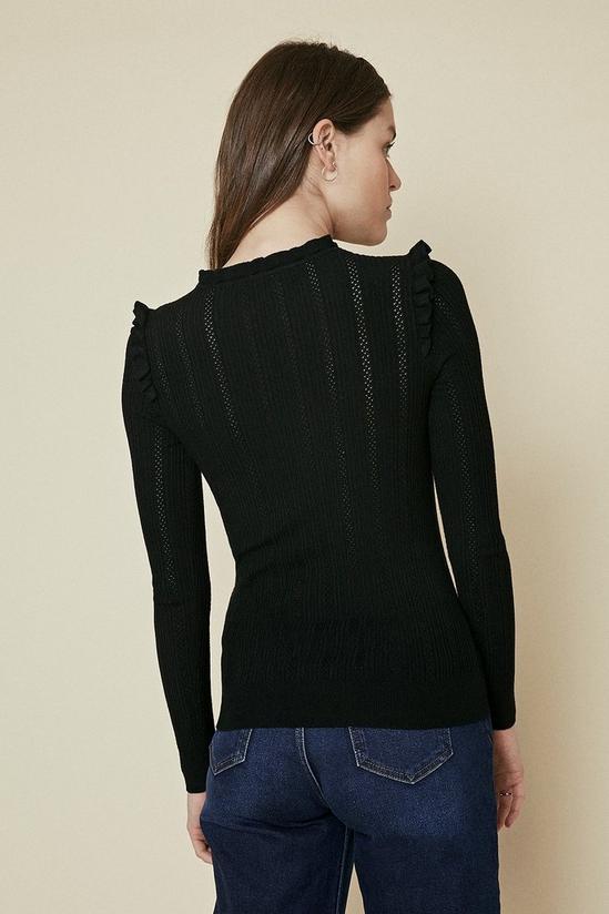 Oasis Pointelle Frill Knit Jumper 3