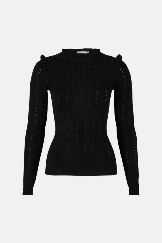 Oasis Pointelle Frill Knit Jumper 5