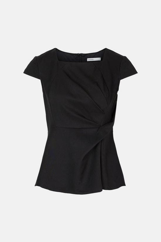 Oasis Short Sleeve Tuck Front Shell Top 4
