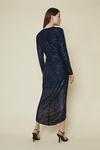 Oasis Wrap Long Sleeve Sequin Midi Dress thumbnail 3