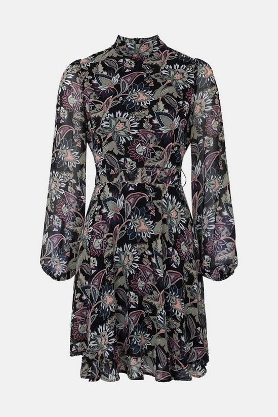 Oasis Floral Printed Double Layer Skater Dress 4