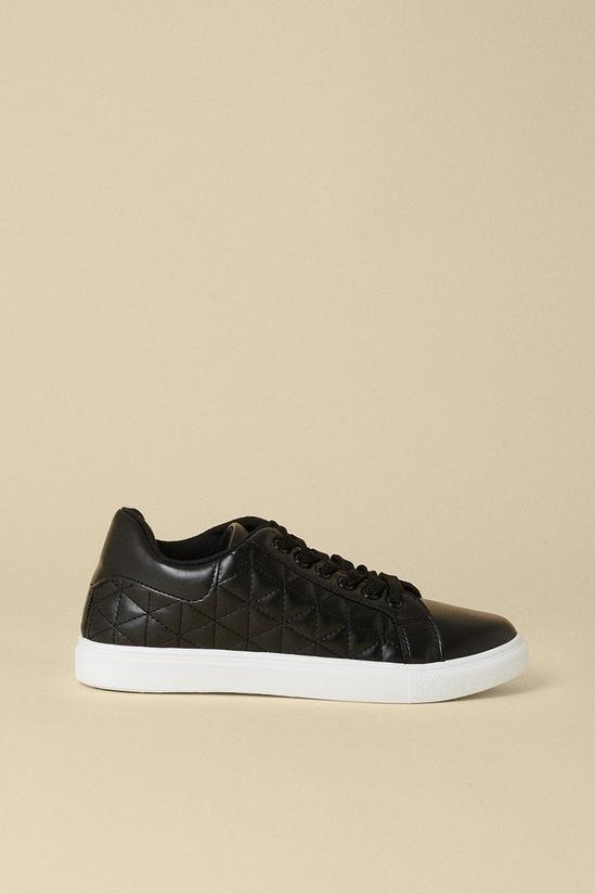 Oasis Quilted Faux Leather Trainer 1