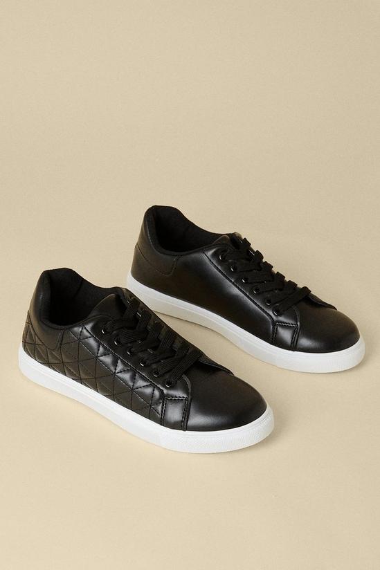 Oasis Quilted Faux Leather Trainer 2