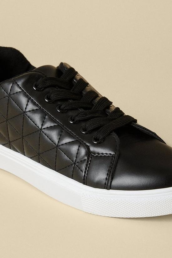 Oasis Quilted Faux Leather Trainer 3