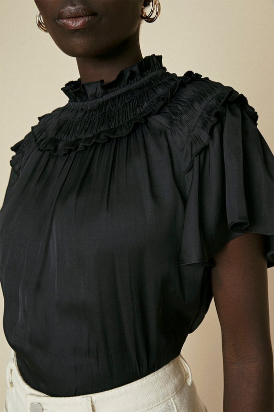 Oasis Satin Frill Shell Top 4