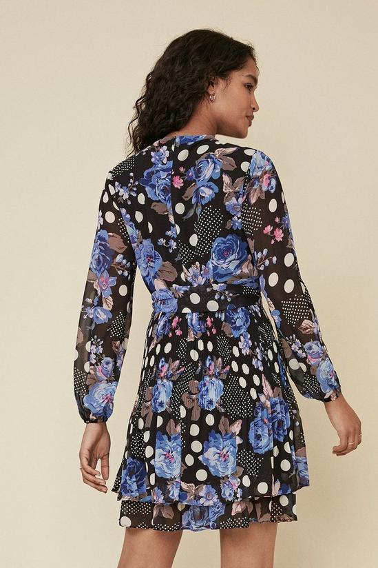 Oasis Bloomy Spot Print Pleated Shell Dress 3