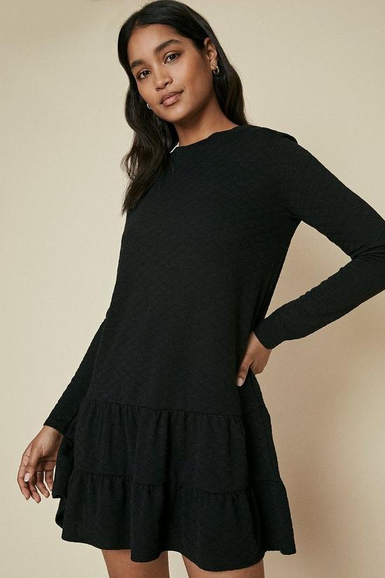 Oasis Quilted Tiered Hem Sweat Dress 1