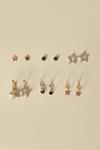 Oasis Star Stud And Charm Hoop 6 Pack thumbnail 1