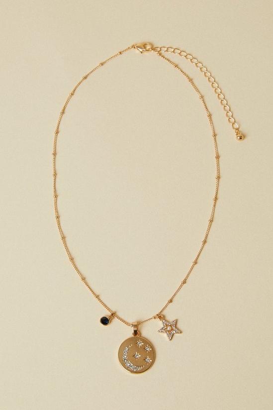 Oasis "Wellness" Star And Moon Charm Necklace 1