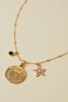 Oasis "Wellness" Star And Moon Charm Necklace thumbnail 2