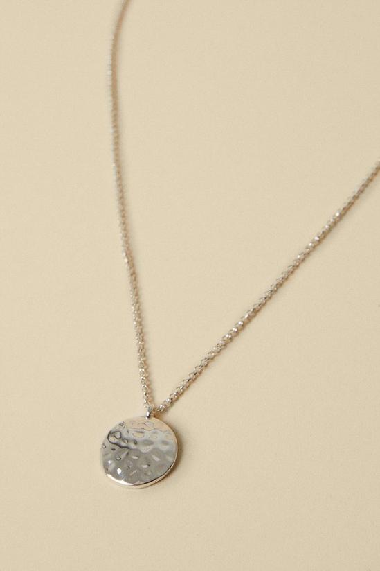 Oasis Silver Plated Fine Range Disc Necklace 2