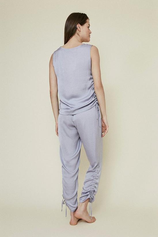 Oasis Washed Satin Ruched Jogger 3