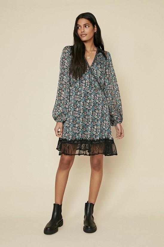 Oasis Ditsy Lace Skater Dress 2