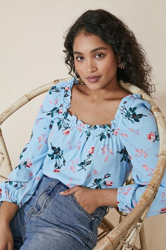 Oasis Floral Square Neck Top 2