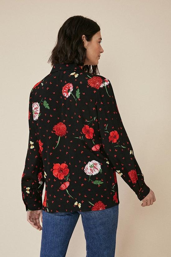 Oasis Red Floral Print Shirt 3