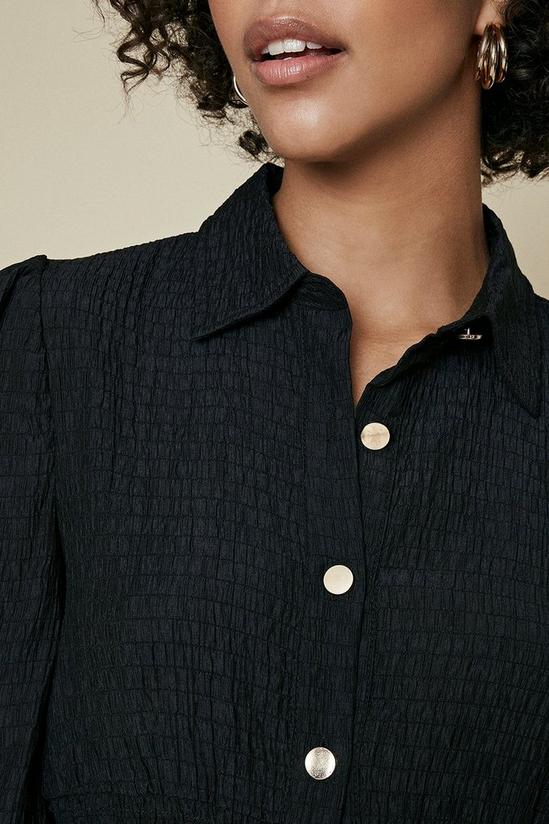 Oasis Shirred Button Shirt Dress 4