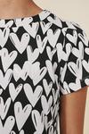 Oasis Heart Print Jersey T Shirt Dress thumbnail 4