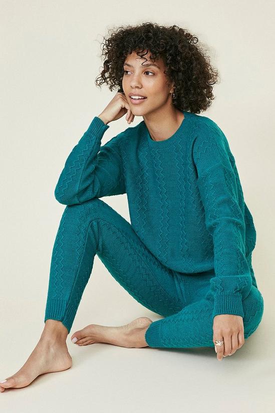 Oasis Knitted Textured Jogger And Sweat Set 2