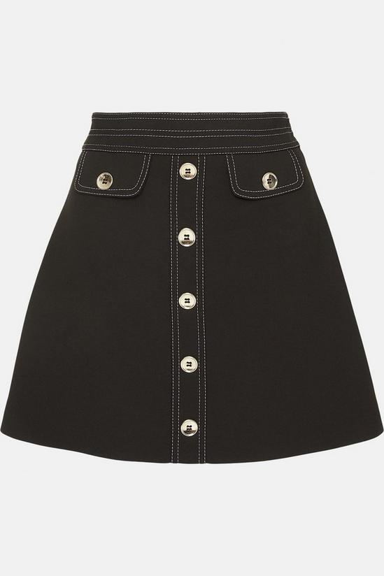 Oasis Premium Button Front Tailored Skirt 4