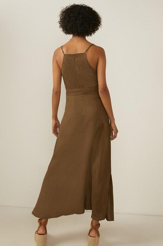 Oasis Linen Belted Midi Dress 3
