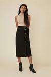 Oasis Button Front Belted Skirt thumbnail 1