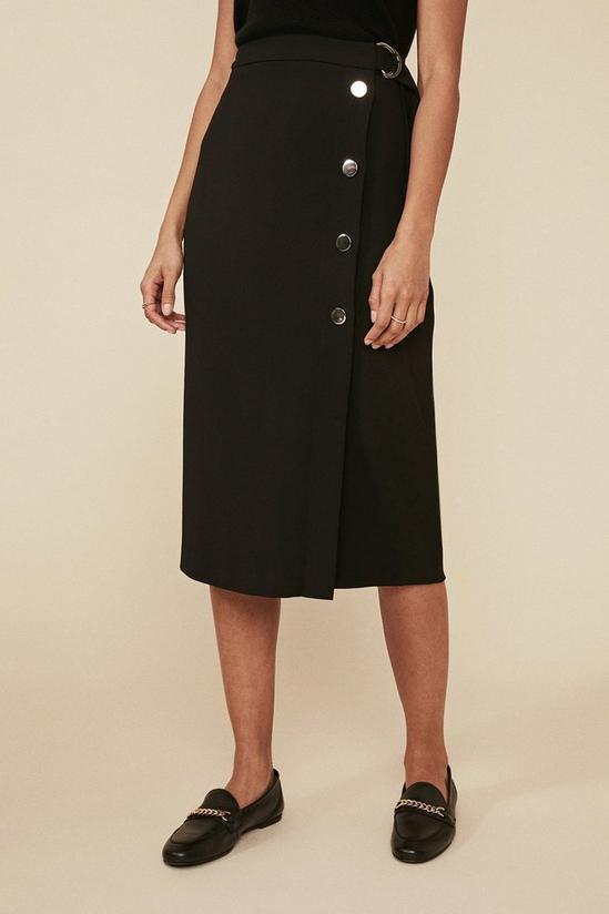 Oasis Premium Button Detail Asymmetric Skirt 1
