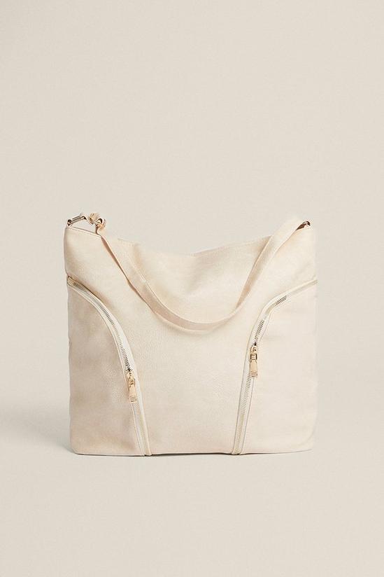 Oasis Zip Detail Slouch Shoulder Bag 1