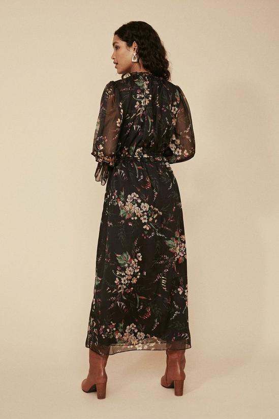 Oasis Floral Piecrust Midi Dress 3