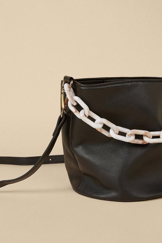 Oasis Chain Detail Cross Body Bucket Bag 3