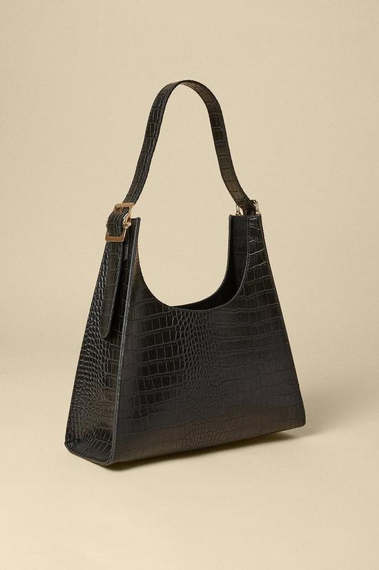Oasis Croc Detail Scooped Tote Bag 2