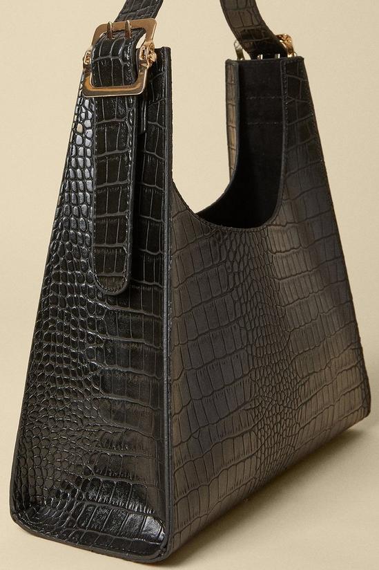 Oasis Croc Detail Scooped Tote Bag 3