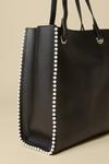 Oasis Pearl Trim Faux Leather Tote Bag thumbnail 3