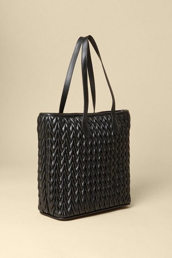Oasis Textured Shopper Bag 2