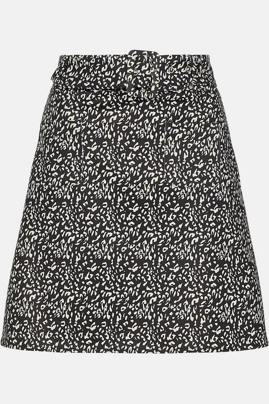 Oasis Belted Animal Mini Skirt 4