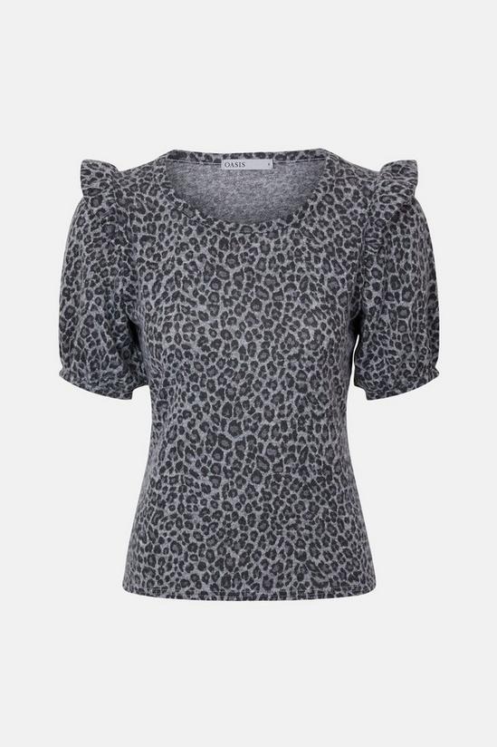 Oasis Animal Cosy Frill Shoulder Top 5