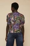 Oasis Floral Shirred Cuff T-shirt thumbnail 3