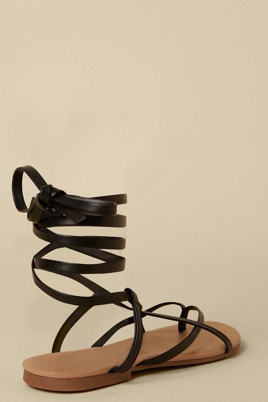 Oasis Wrap Up Strappy Flat Sandal 3