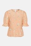 Oasis Flower Embroidered Puff Sleeve Top thumbnail 5