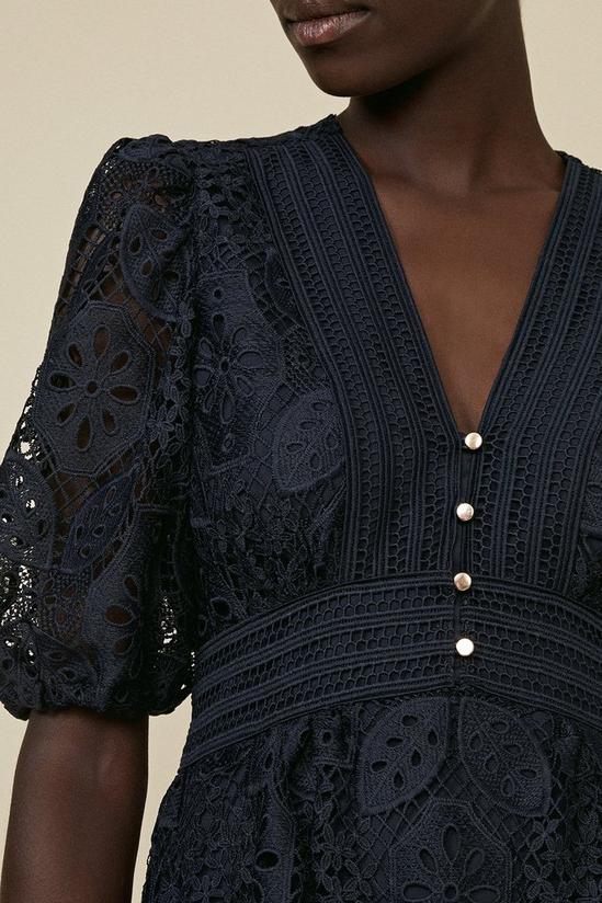 Oasis Lace Button Detail Midi Dress 4